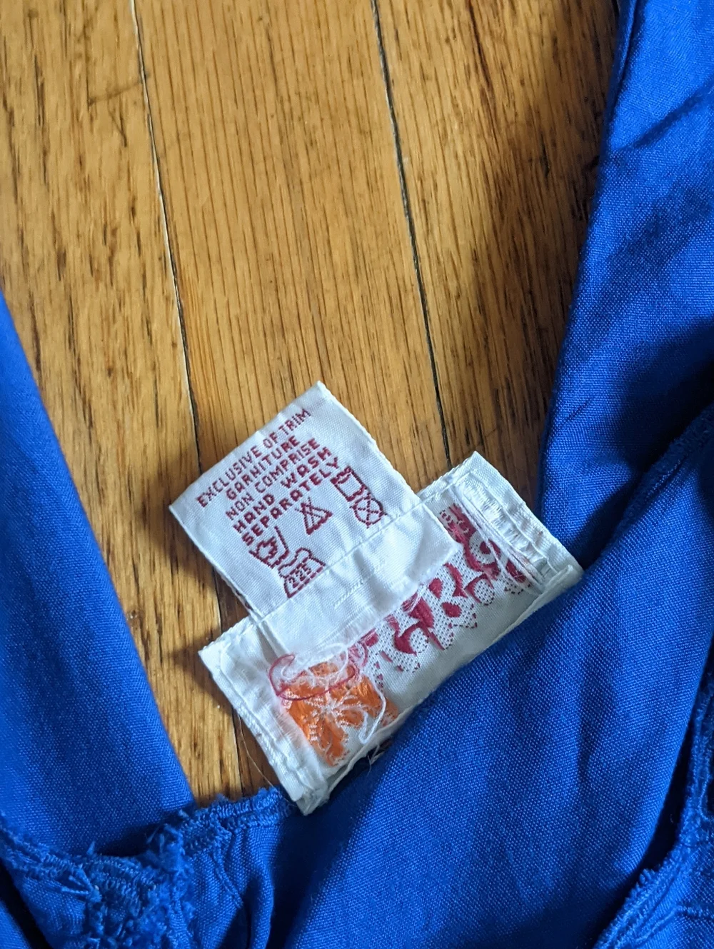 Vintage Royal Blue Lace-Trim Jumpsuit - Picture 6 of 10